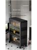 Foldable Plastic Storage Box with Wheels - Multi-layer Organizer Cabinet for Bedroom and Bedside