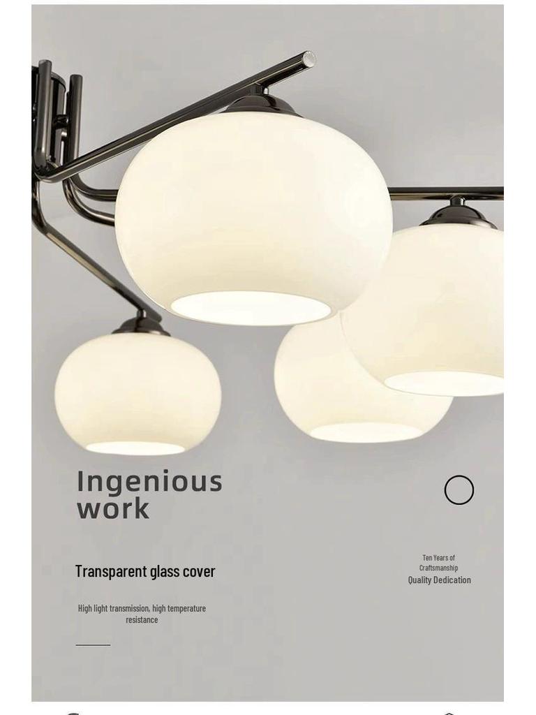 Modern Nordic Cream Chandelier - Luxury Living Room & Restaurant Lighting