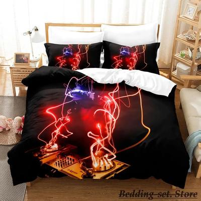 Ny Musik DJ Rock Sängkläder Set Enkel Twin Full Queen King Size Sängset Vuxen Barn Sovrum Påslakan Set Anime sängkläder Säng