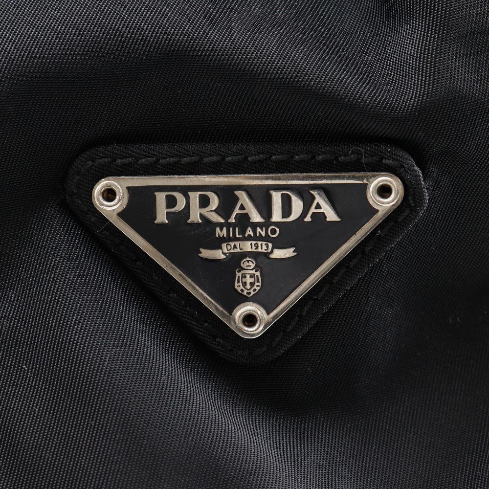 PRADA plastic chain Tote Bag black Nylon Women Used