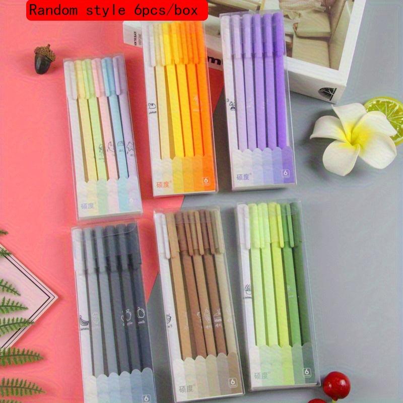 

12Pcs Boxed Morandi Neutral Pen Creative Stationery Fountain Pen Black Office Signing Pen Holiday Gift Novelty Stationery Teacher Party Favors 12Pcs