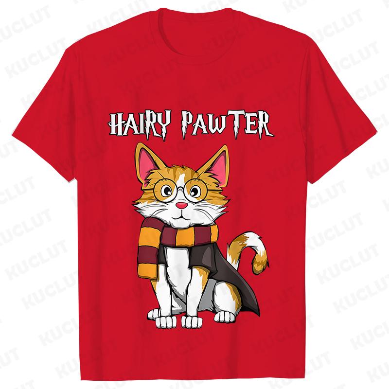 Cute Potter Cats Women T-Shirt Fashion Plus Size Unisex Tshirt Harajuku Short Sleeve Top Tees O Neck Mother Gift Female Clothing