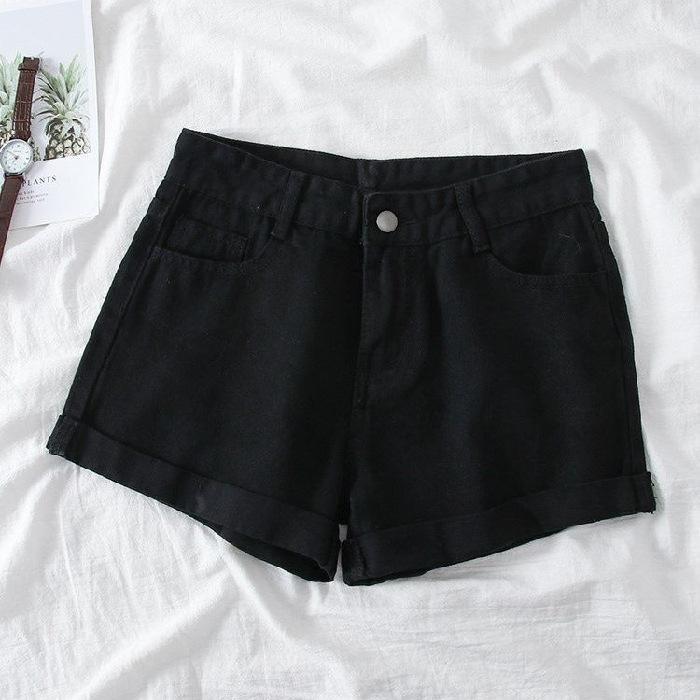 Damen 608 Weit geschnittene Jeans-Shorts: Hohe Taille, Figurschmeichelnde A-Linie, Perfekt für den Sommer 2022
