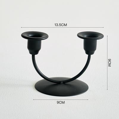 Suportes de Velas Românticos para Mesa em Forma de U Metal Velas Jantar Adereços Ornamento de Cabeça Dupla Suporte de Velas Para Festa de Casamento