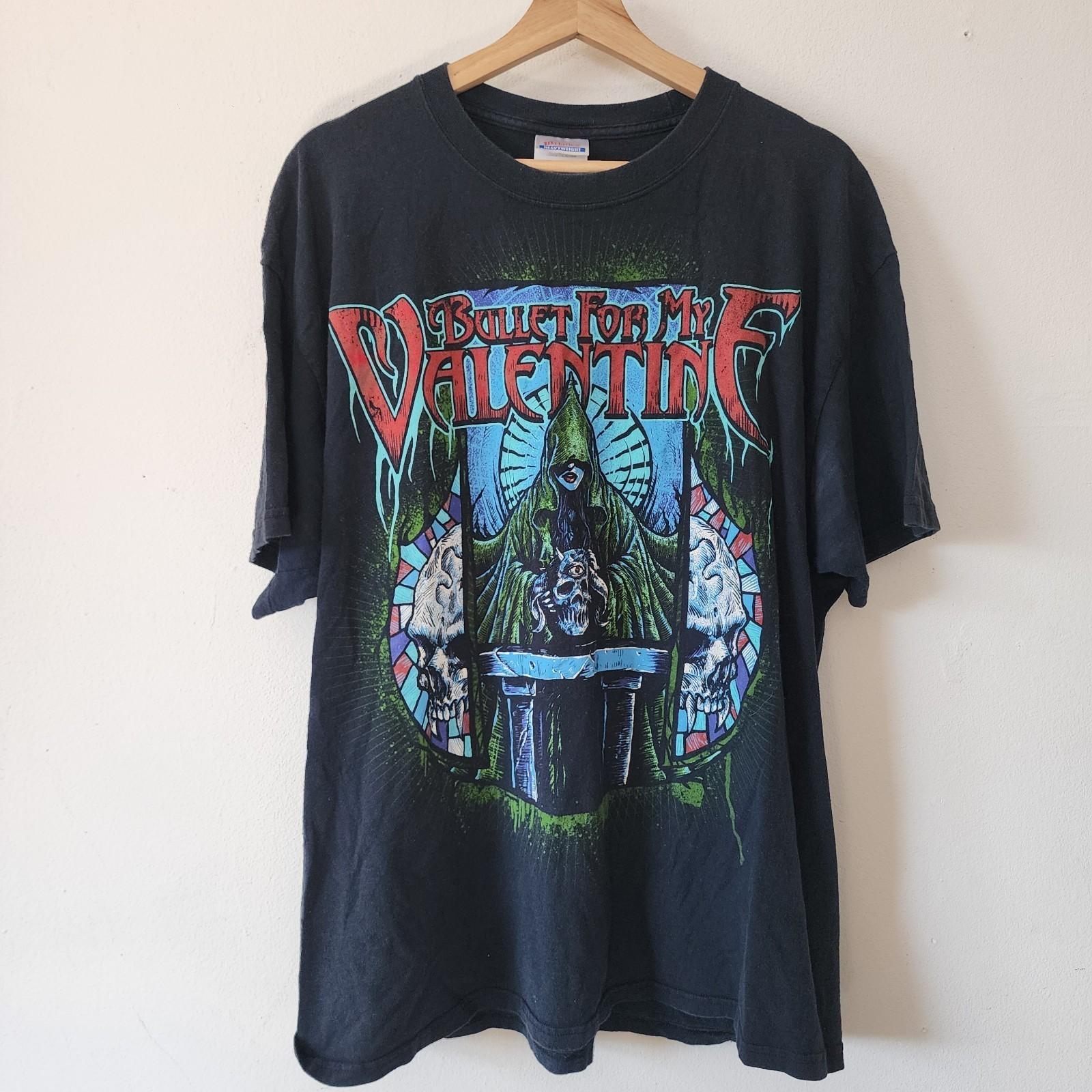 Vintage Bullet For My Valentine Band Tee Black Reprint AN49214 M