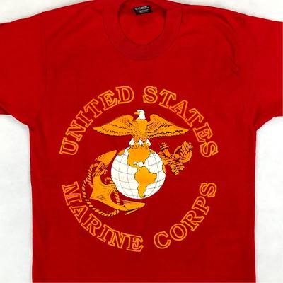 NOS Vintage 90s US MARINE CORPS T-Shirt S Single Stitch Usmc Us Military Thin