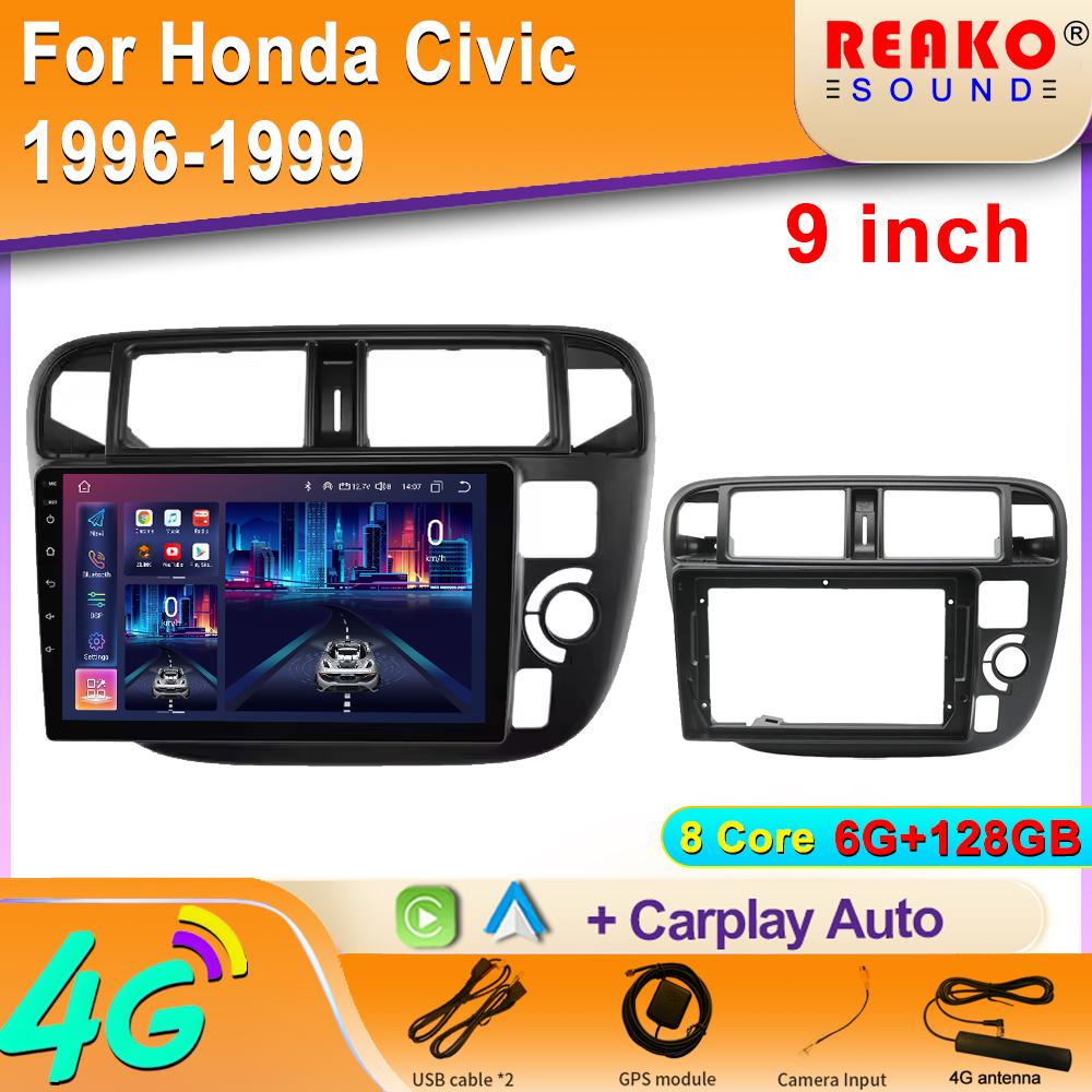 

Android автомагнитола для Honda Civic 1996 1997 1998 1999 GPS навигация видео Мультимедийный проигрыватель магнитофон carplay 8 core 6GB+128GB