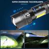 Powerful COB LED Flashlights USB Rechargeable Tactical Torch with Red Light Emergency Zoom Lantern Built-in 18650 for Camping