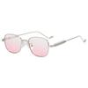 Small Face Blush Glasses Women'S Trendy Retro Brown Sunglasses Personalized Box Versatile Sunglasses