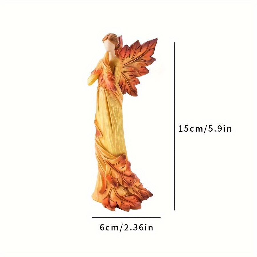 Kneeling Autumn Angel Creative Resin Crafts Home Living Room Bedroom Maple Leaf Angel Desktop Atmosphere Decoration