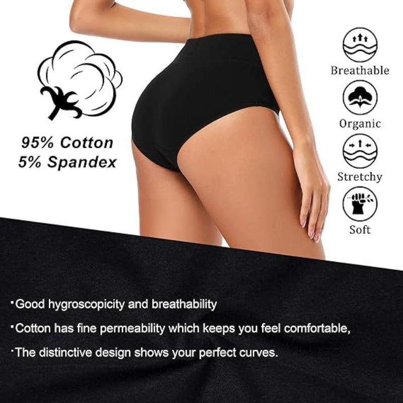 Pure Cotton Women High Waist Panties Tummy Control Butt Lift Pl Us Size Briefs