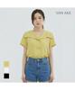 VANAKE Big Collar Double Button Short Sleeve Blouse_Vb35Blud01Z