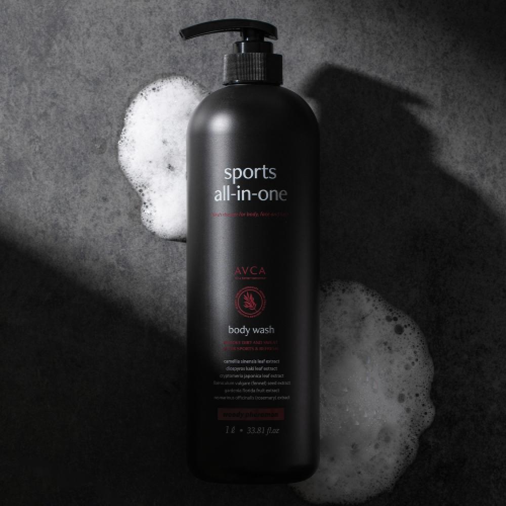 Avca Sports All In One Perfumed Body Wash Woody pheromOne Fragrance 1000ml 2