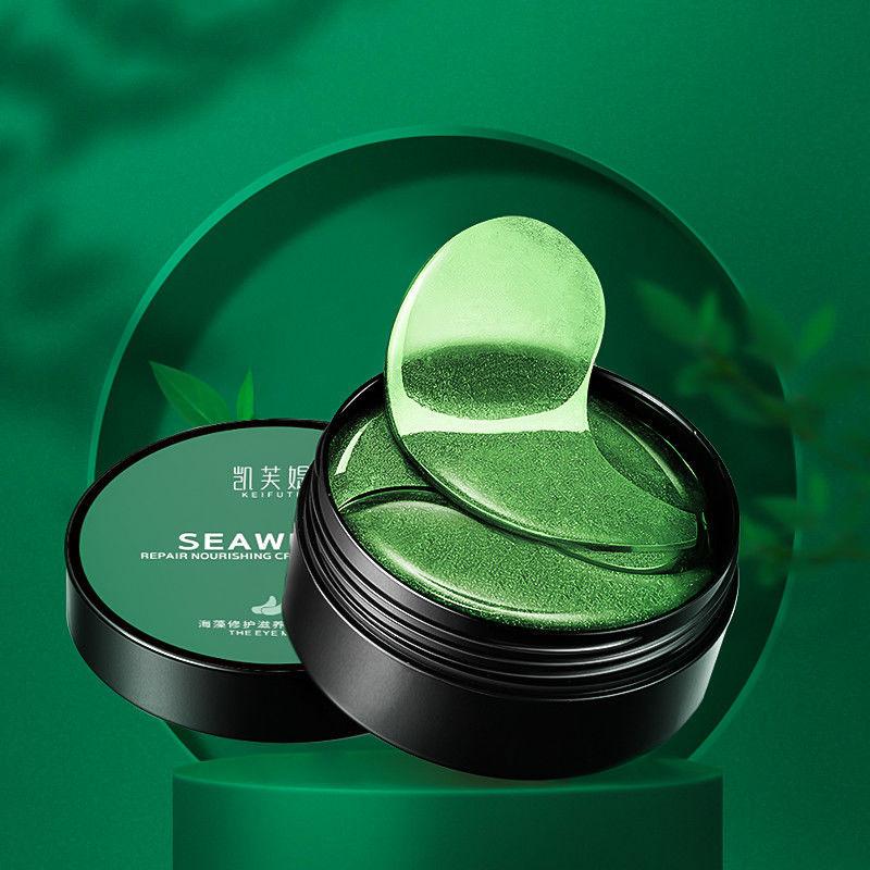 60 Stück feuchtigkeitsspendende grüne Augenmaske zur Feuchtigkeitsversorgung mit Algen