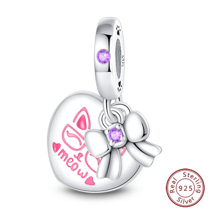 Cute Cat And Dog Series Copper Moon Butterfly Paw Print Charms 3Mm Diy Fine Jewelry Gifts Making