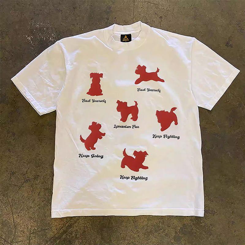 

Зарабатывайте деньги на благотворительность 3a260G Чистый хлопок двойная пряжа! Вверх, человек! Тяжелая футболка с коротким рукавом свободного кроя для пары, женская, мужская 3A [double yarn pure cotton 260g] White S