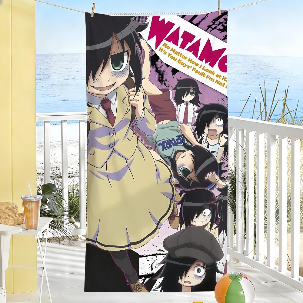 Watamote Tomoko Kuroki Towel Soft Pool Gift For Travel Gym Shower Camping Quick Dry Sports Large Beach Towels