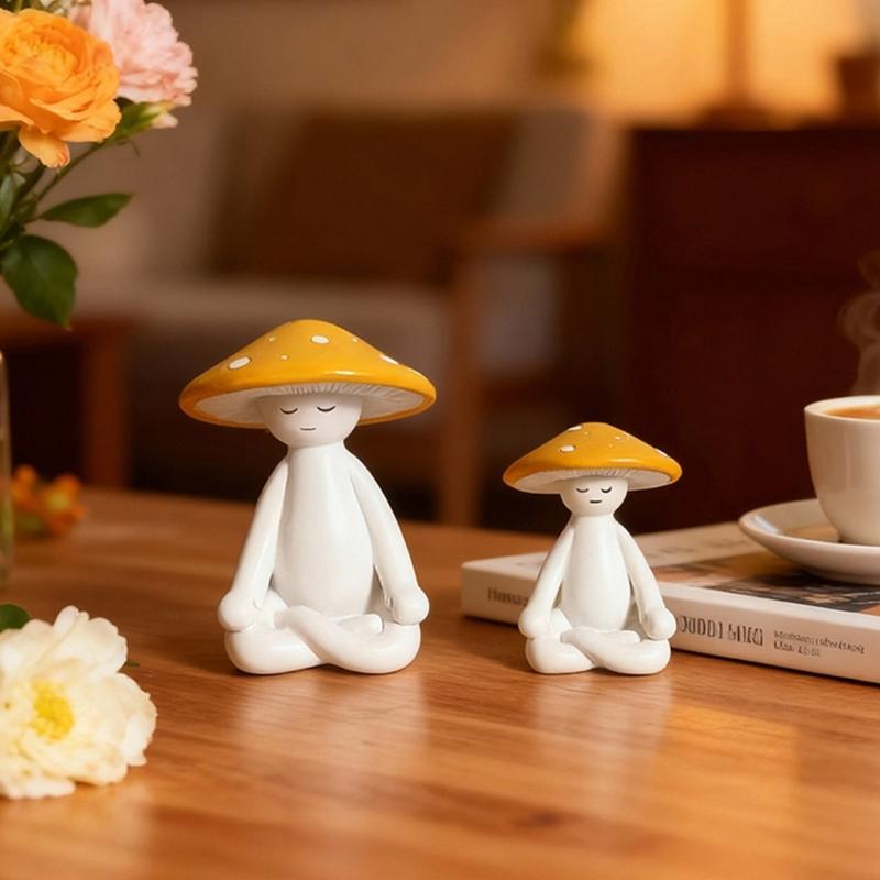 Garden Statue Fairys Garden Accessories Centrepieces Meditations Mushroom Figurines Sculptures Miniature Landscape Decors