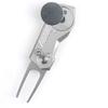 Golf Divot Repair Tool Foldable Heavy Duty Magnetic Ball Marker Sharp Button Stainless Steel Golf Putting Green Fork Golf Accessories