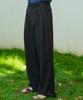 SIGNATURE [Summer Fabric Added] Double-Tuck Wide Slacks [Black]