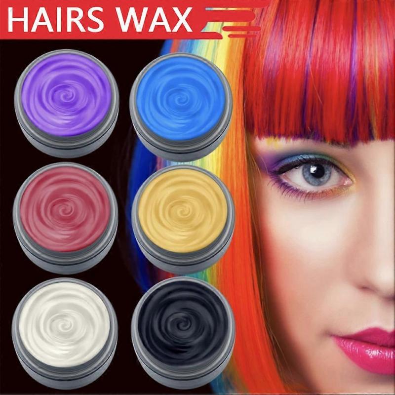 Color Hair Wax Long Lasting Temporary Coloring Hair Wax Quickly Dry Professional Hair Styling Cream