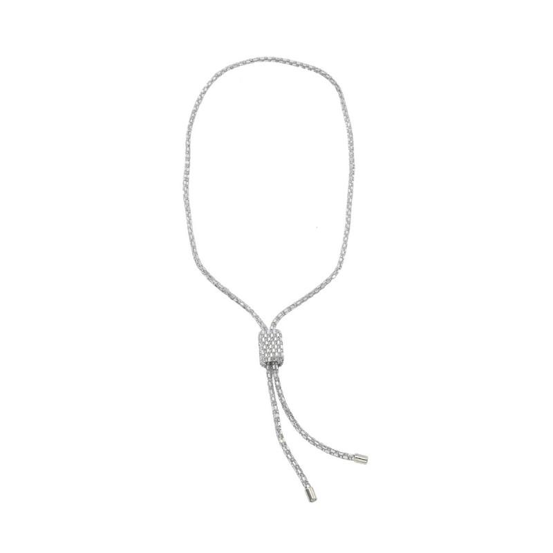 Long Layered Crystal Pendant Necklace Women Geometric Boho Chic Statement Chain Gold Black Color Options Silver Square