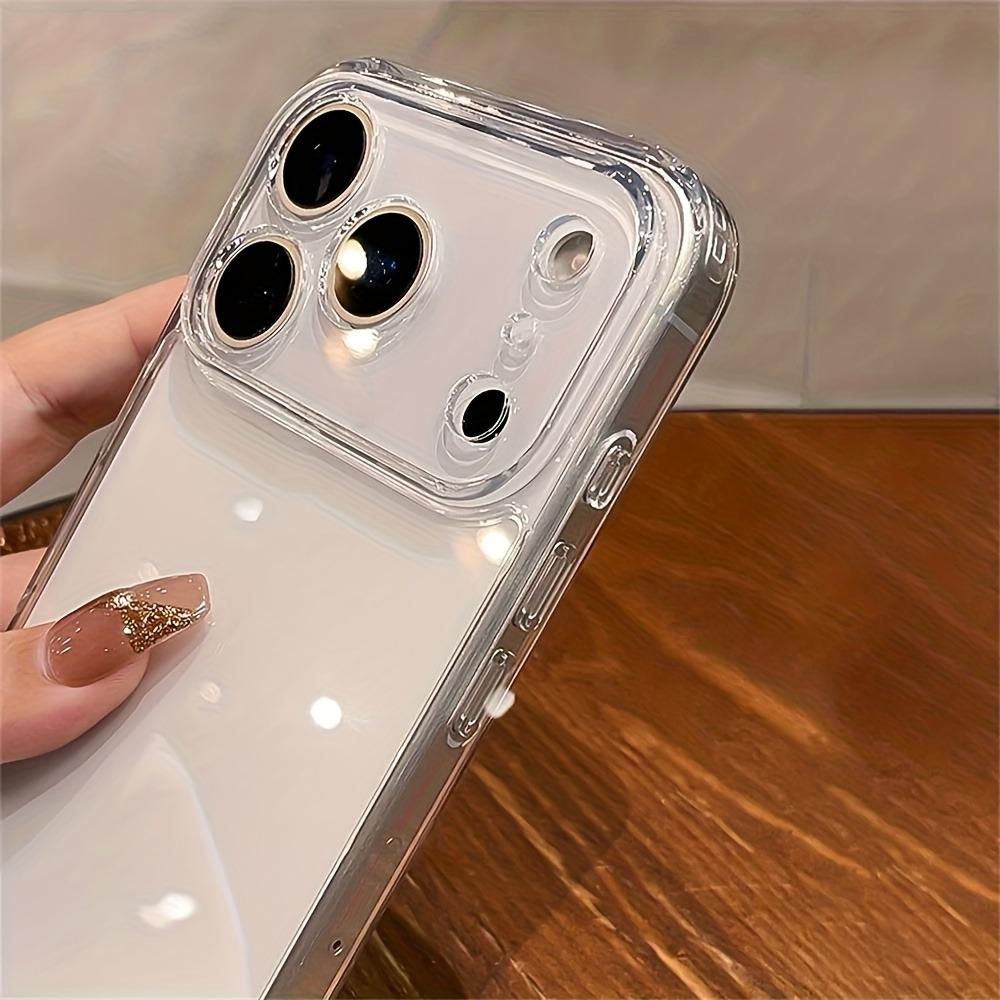 Coque de téléphone transparente souple en TPU de luxe pour iPhone 17 16 Pro Max 16 Plus Protection de l'objectif d'air Antichoc Coque transparente pour iPhone17