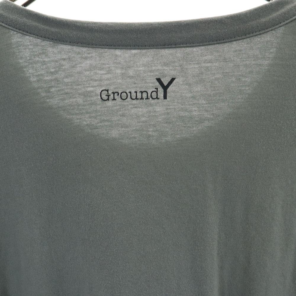 Ground Y Five-quarter sleeve T-shirt 3 Khaki gray Youji Yamamoto Men's Used
