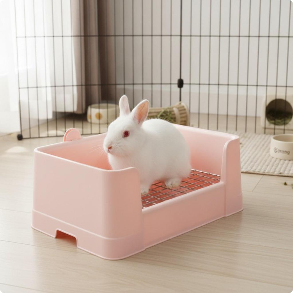 Heavy-Duty High-Sided Long-Eared Pet | Resistant Potty with Mesh