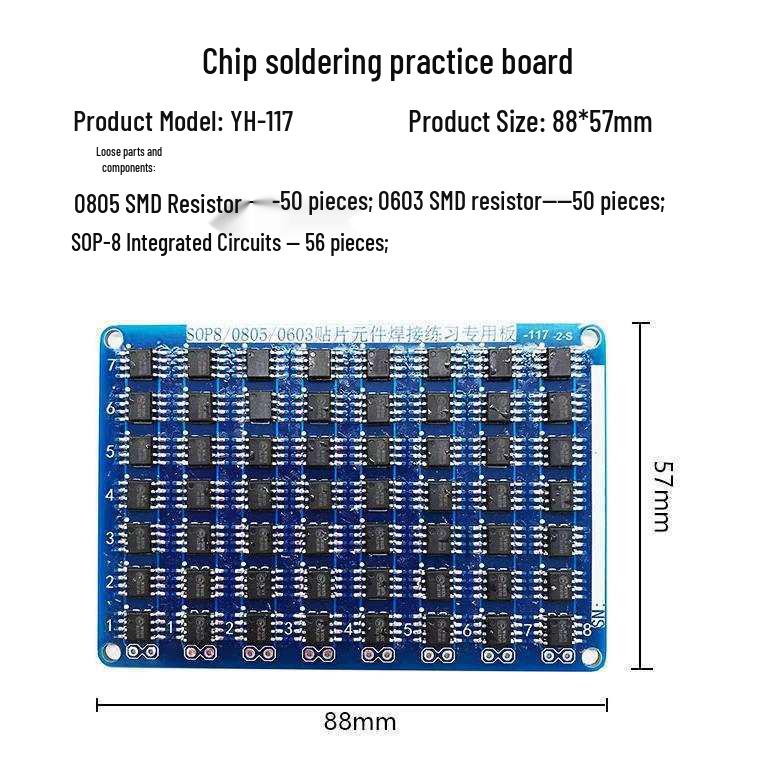 SMD Component Soldering Practice Board Kit – DIY Electronic Training for Electricians