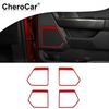 4Pc Red Door Speaker Horn Cover Trim For Ford F150 -24 Accessories Interior