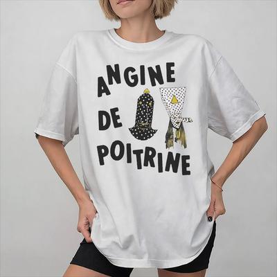 Angine De Poitrine Band Tee Shirt for Unisex Women New Arrival T Shirts  Cotton Clothes