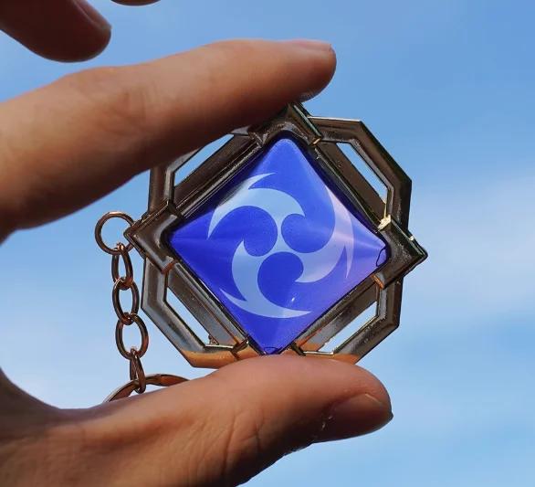 Genshin Impact Court Of Fontaine Vision Furina Weapon Chinese Game Periphery Glass Model Keychain Car Pendants Collectible Toy