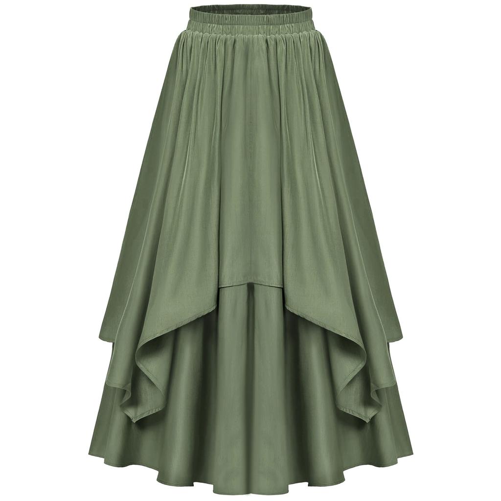 Γυναικεία Casual Court Style Vintage μονόχρωμη ακανόνιστη φούστα