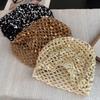 Retro Hollow Sequined Beanies Cap Korean Ear Protection Hat Fashion Knitted Hat  For Women
