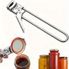 Stainless Steel Adjustable Jar & Bottle Opener- Multi-Functional Kitchen Tool with Ergonomic Grip for Easy Opening of Jars, Cans