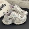 Thick-soled Heightening Gray Dad Shoes Women's 2025 Spring New Mesh Breathable Sports Shoes Soft-soled Lightweight Casual Shoes