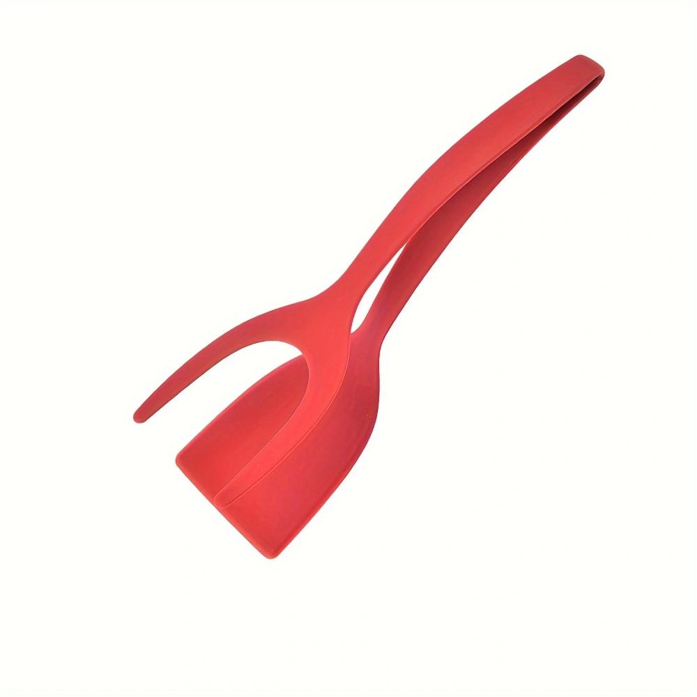 

Лопатка-клипса Силиконовая ручка Перекидные щипцы Лопатка для яиц и стейка Щипцы-зажим Блинная лопатка для жарки Инструмент для приготовления пищи Кухонные аксессуары красный