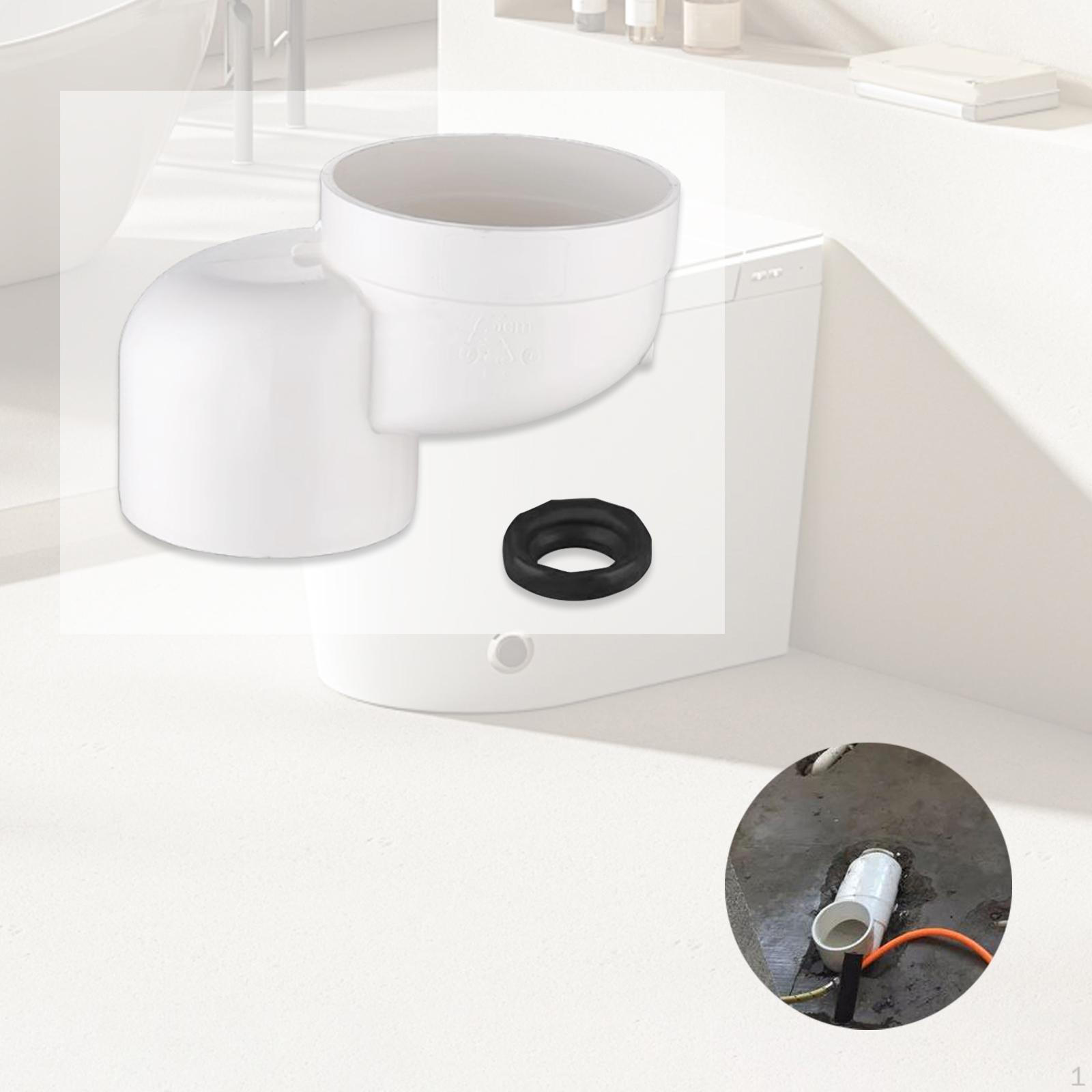 

Bathroom Fixture Adapter for Toilet Flange and Drain Pipe Connection 7.5cm Shift
