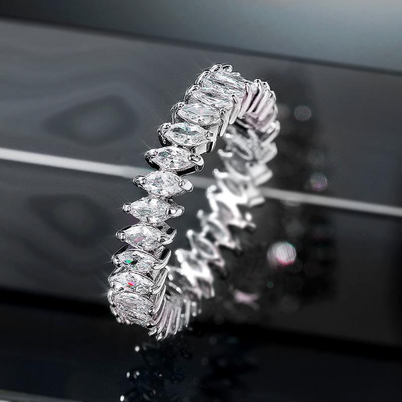 Ladies Luxury Zircon/Glass Rings, Ring Accessories Birthday Gifts Party Jewelry