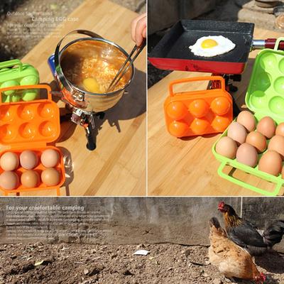 Grid Egg Storage Box Portable Plastic Egg Holder Container Organizer for Outdoor Traveling Camping Picnic Eggs Case Q1FD