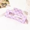 1/4Pcs Women Hair Claws Strong Fixation Plaid Pattern Design Hair Clips Versatile Lattice Hair Accessories