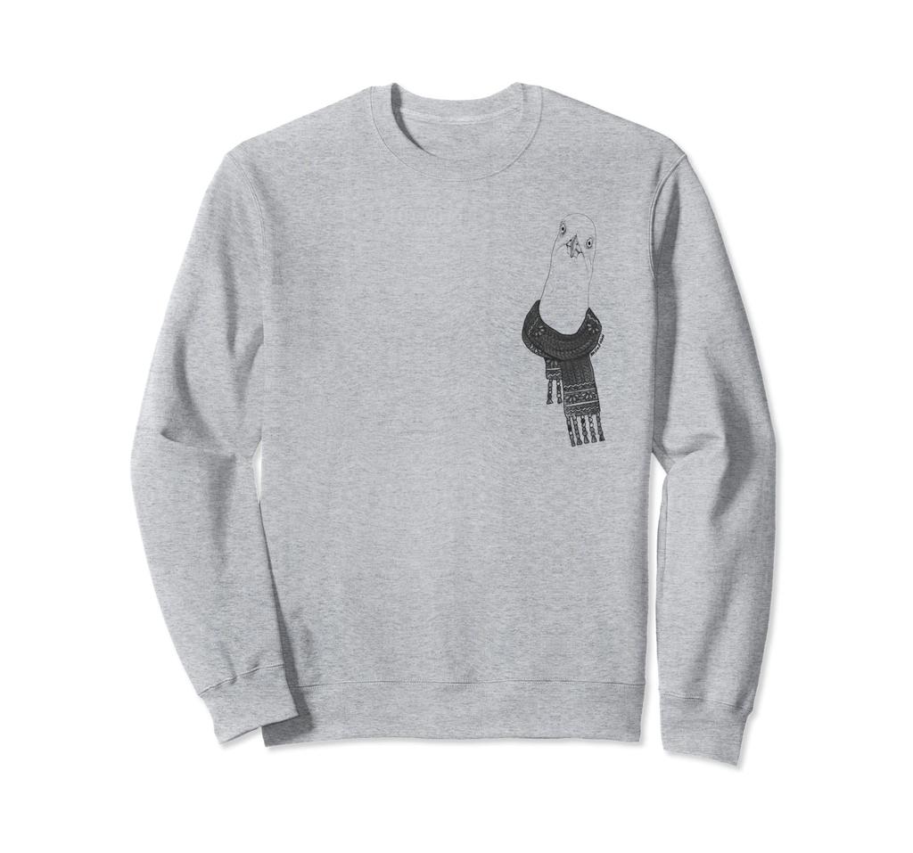 Moin Ahoi Seagull Handwritten Sweatshirt with Scarf, Sweet Gift