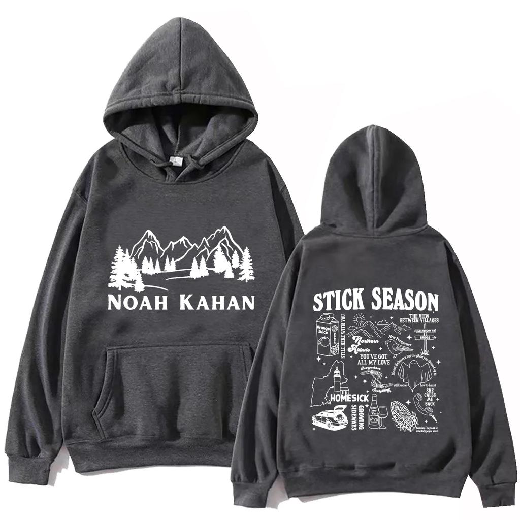 Noah Kahan Stick Season Hoodie Tops Langarm Regular Sweatshirt Musikfans Geschenk Frühling Sommer Druck