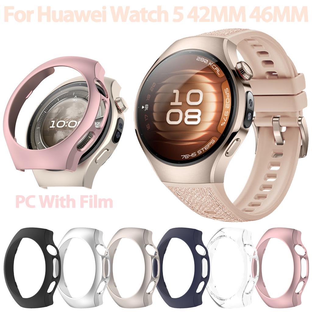PC Pevný Kryt pro Huawei Watch 5 46mm 42mm Nárazuvzdorný Ochranný Matný Rám Dutý Poloviční Skořepina