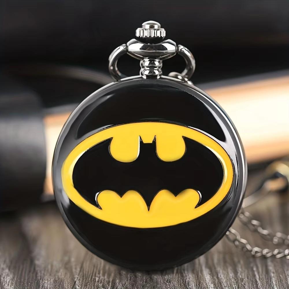 

Smiling face black pocket watch cartoon anime retro flip quartz pocket watch personalized fashion чёрный