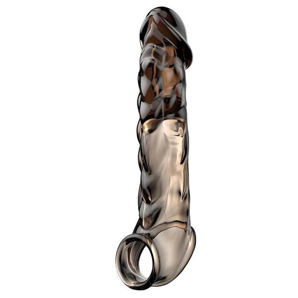 1ks silikonový návlek na penis s kroužkem pro zvětšení penisu, dobíjecí opakovaně použitelný zvětšovač penisu s realistickou texturou, doplňky pro dospělé se zpožděnou ejakulací