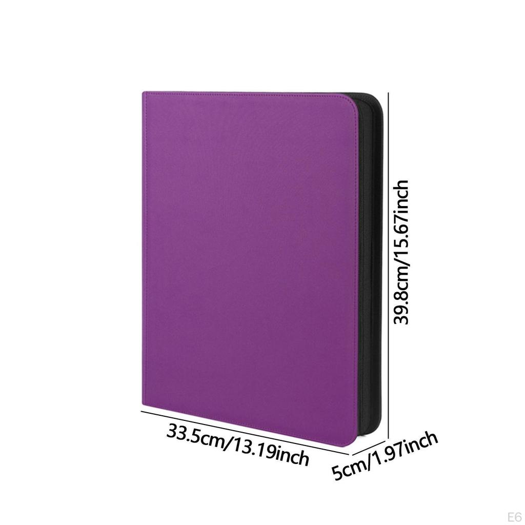 Trading Card Binder Album 9 Pocket Carry Case 252 Cards Protection Cover Collection for