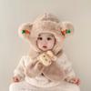 Children'S Hat Baby Scarf In One Cute And Super Cute In Autumn And Winter Thick And Warm Baby Ear Protection Hat For Boys And Girls