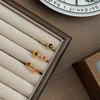 Retro Texture Two-Color Imitation Tiger'S Eye Stone Open Ring Niche Light Luxury High-End Sense Stacked Wearing Personalized Ring Woman